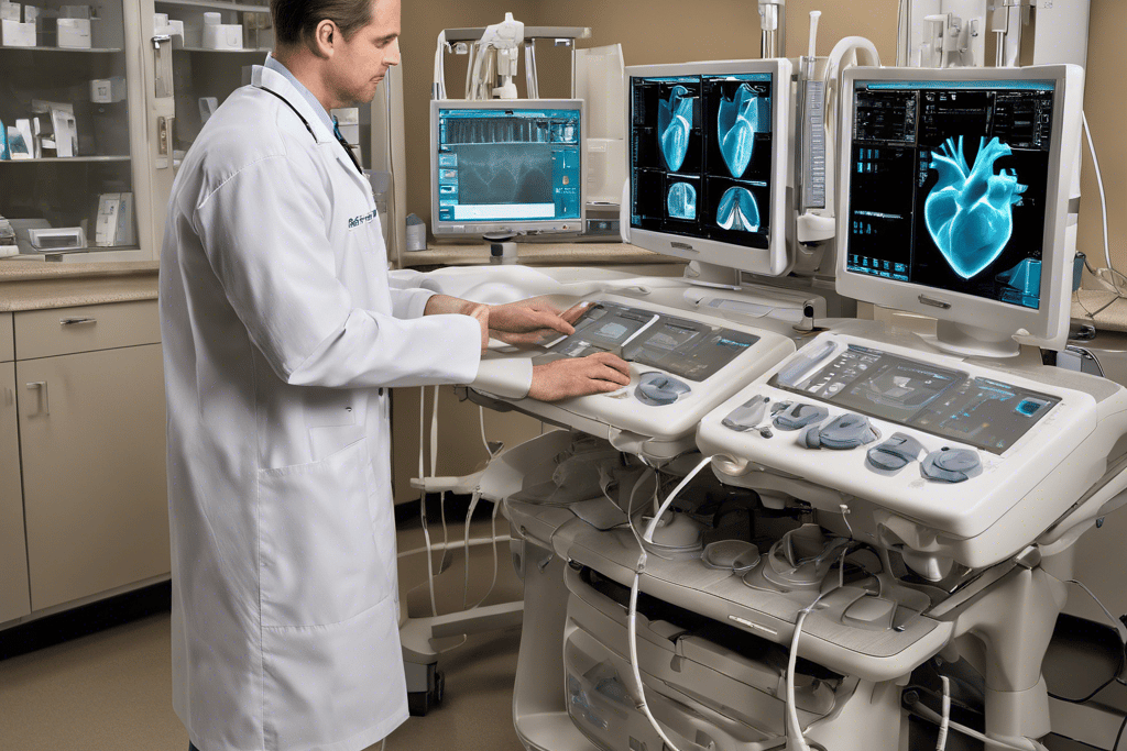 Doctor doing sonography AI